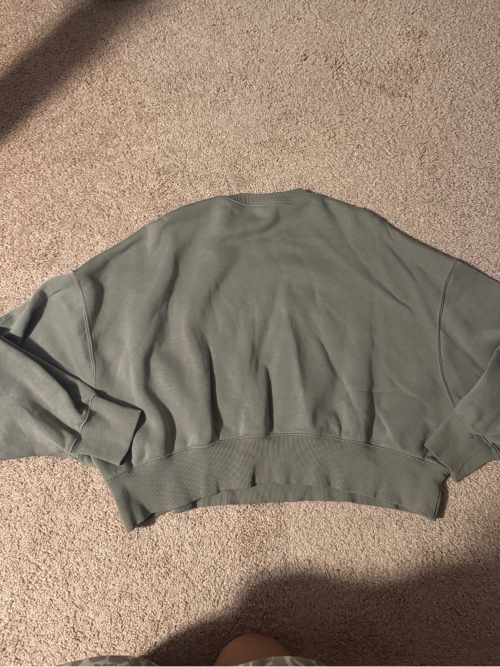 Nike Sportswear Phoenix Fleece Oversized Cropped Crewneck olive green S - Picture 2 of 3